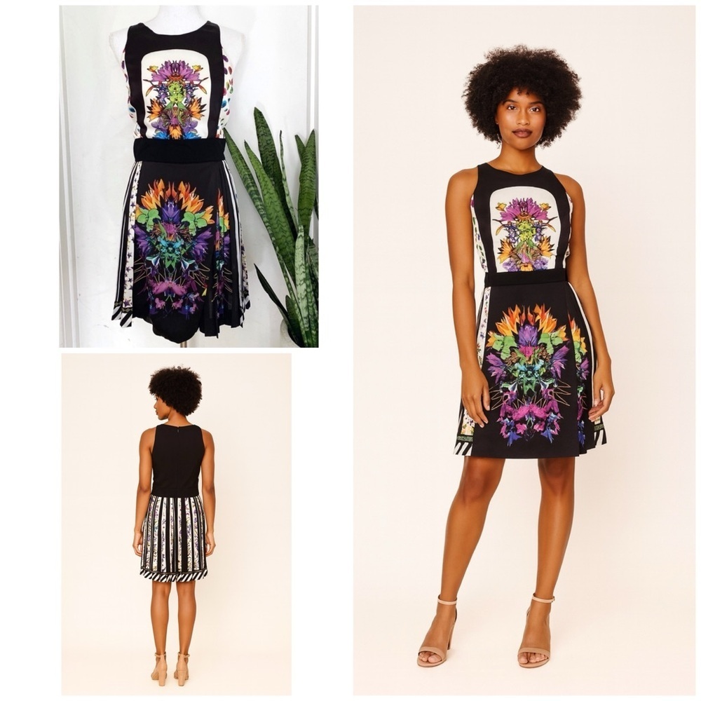 NWT just cavalli Roberto Cavalli Floral Stars Pleat Sheath Dress​​